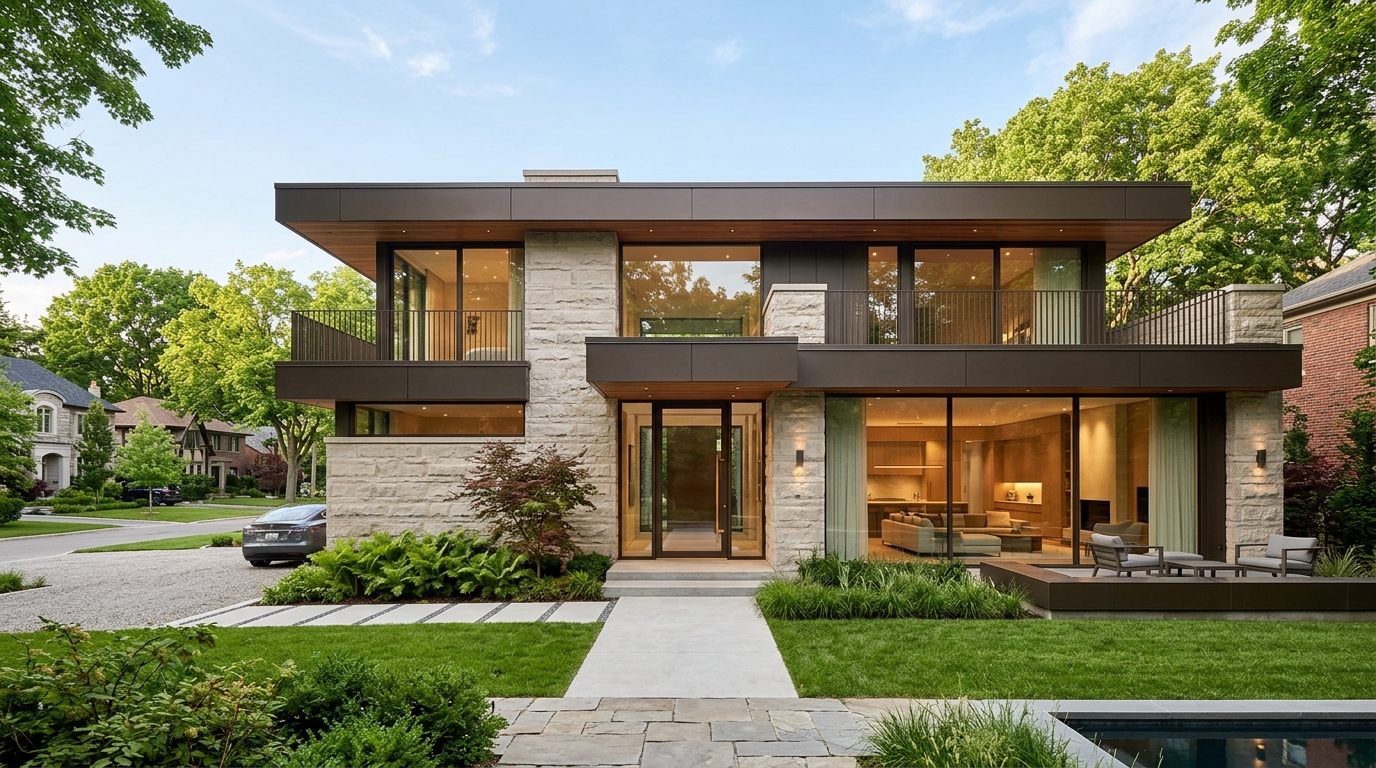 Toronto luxury custom architectural estate built by CANADACORP — premier Canadian construction company